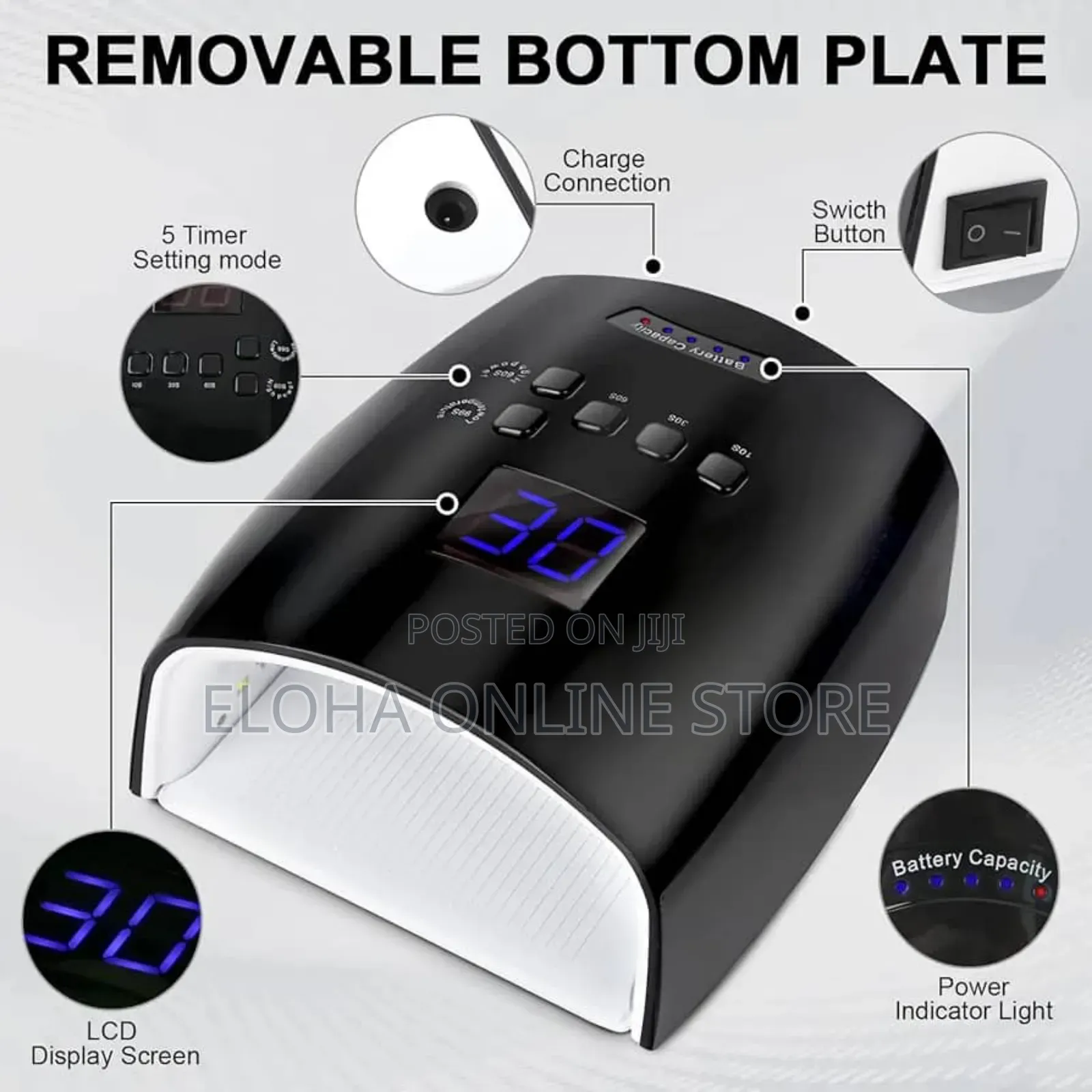Uv Led Nail Lamp Rechargeable, Cordless