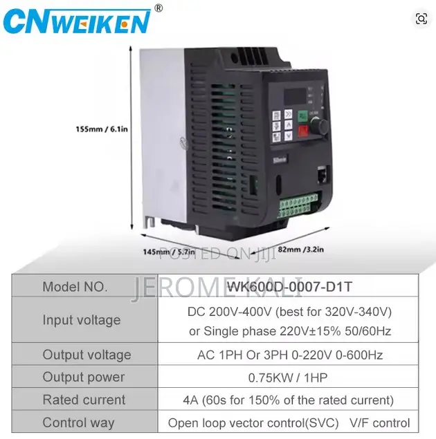 Solar Variable Frequency Drive 0.75kw Single/ 3 Phase