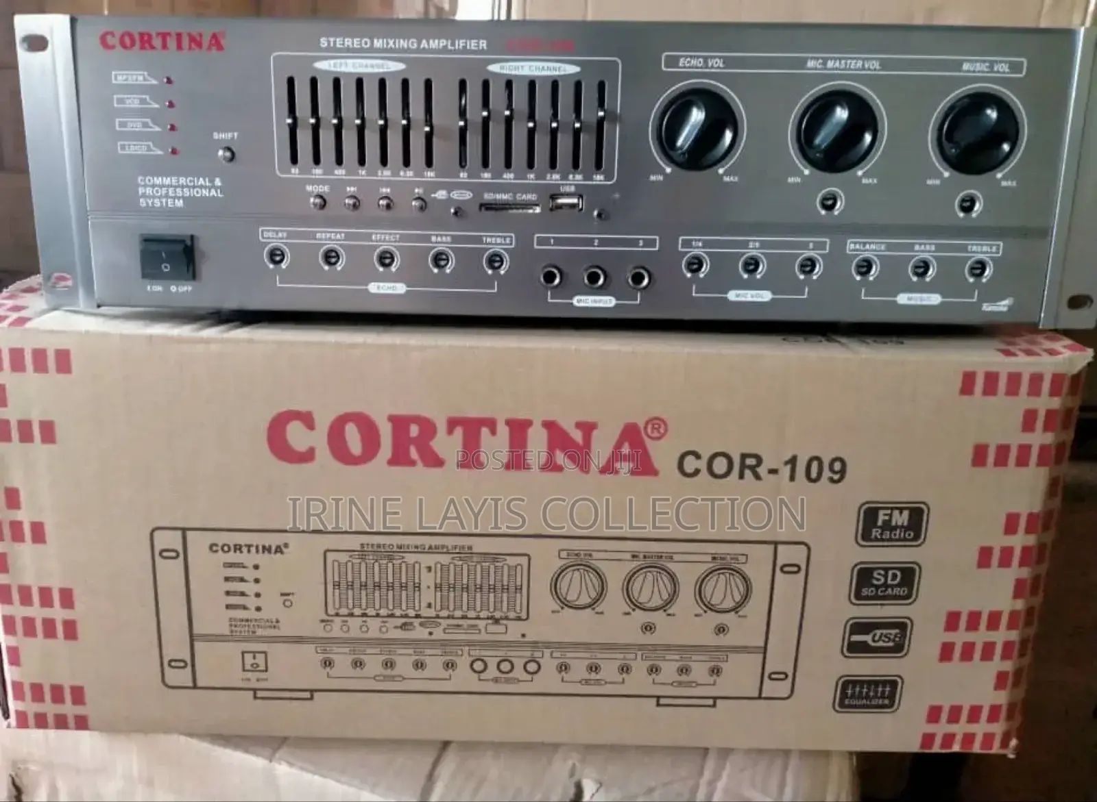 Cortina Cor-109 Stereo Mixing Amplifier.