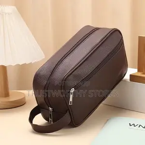 Portable Men Waterproof Travel Storage Bag - Leather