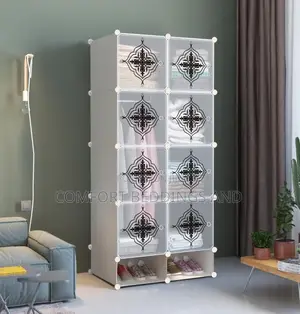 Two Column Plastic Closet White