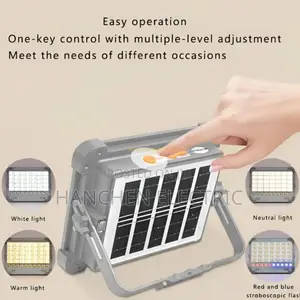 2000 Watts Portable Floodlight With Rechargeable Battery, 5 Modes