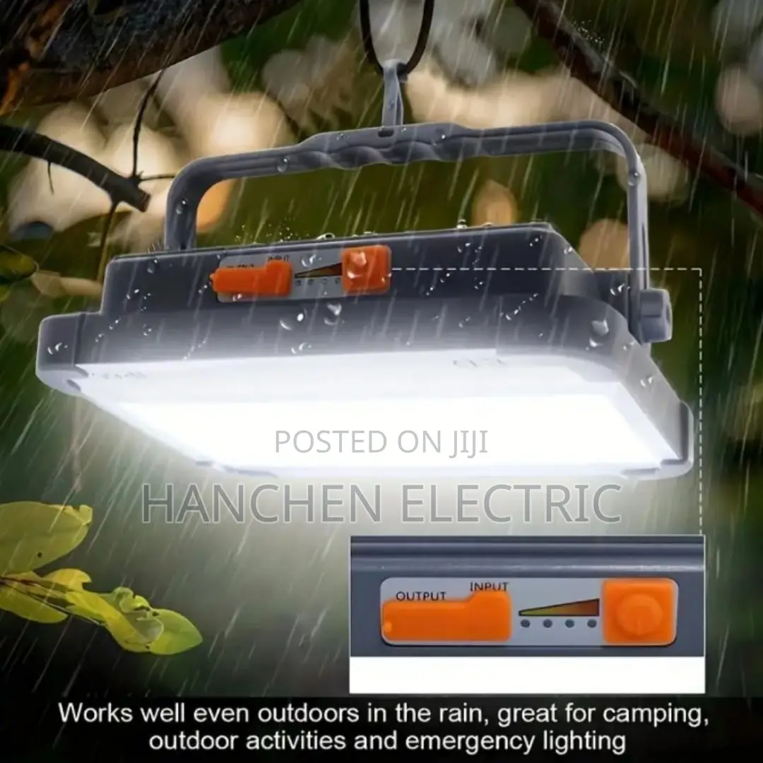 2000 Watts Portable Floodlight With Rechargeable Battery, 5 Modes