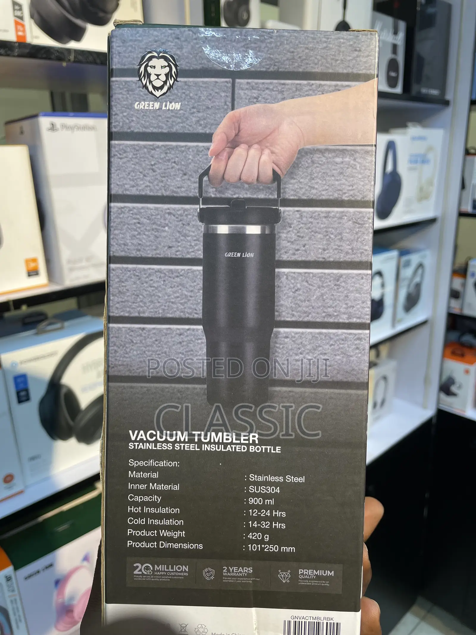 Green Lion Vacuum Tumbler 900ml Bottle