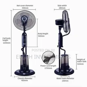 40cm Heavy Duty Pedestal Mist Fan