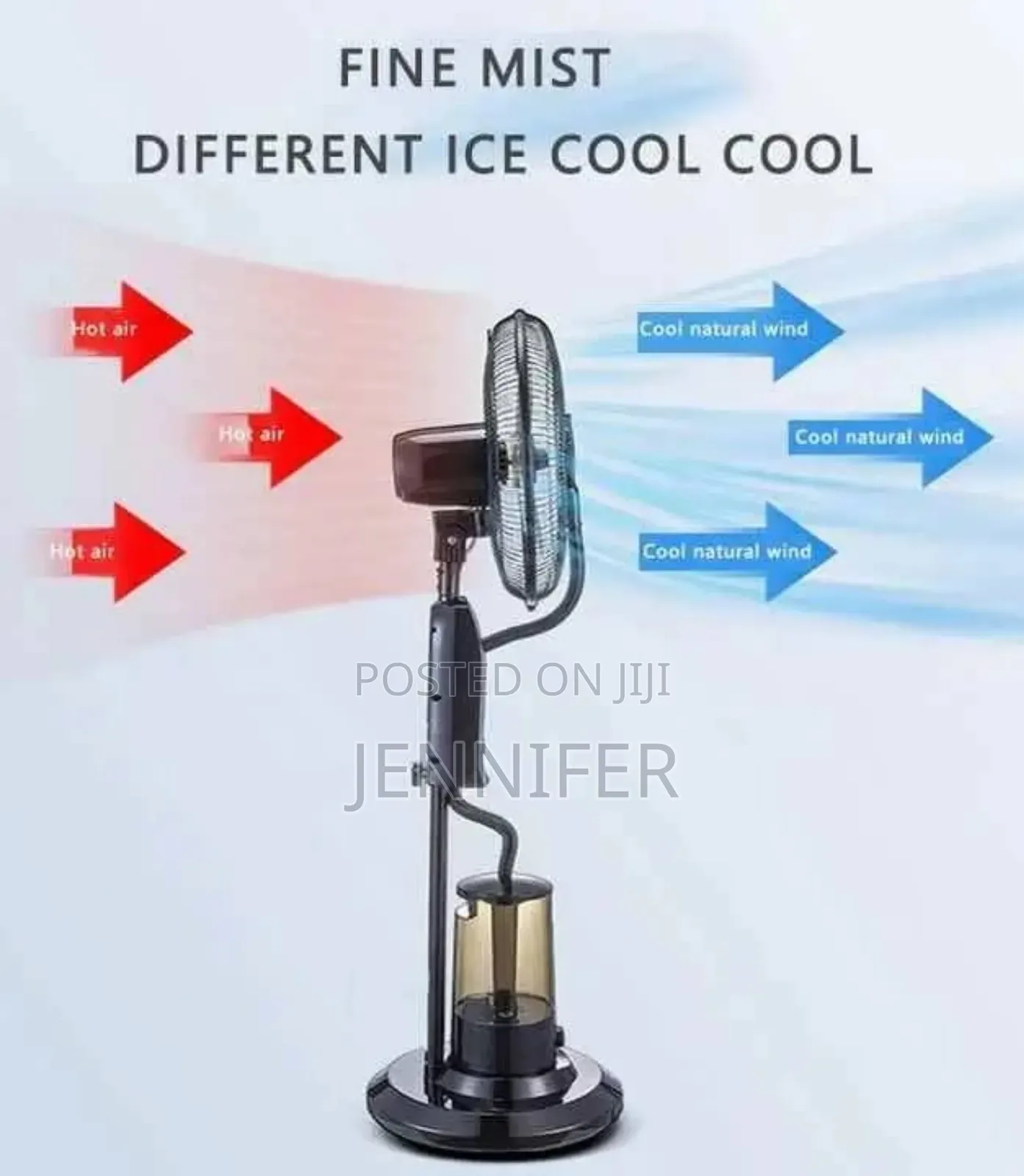 40cm Heavy Duty Pedestal Mist Fan