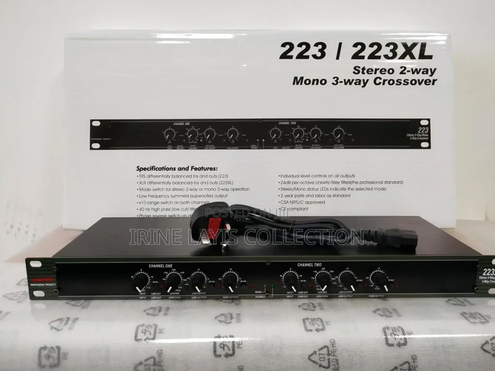 DBX 223xl Stereo 2-Way/Mono 3-Way Crossover,