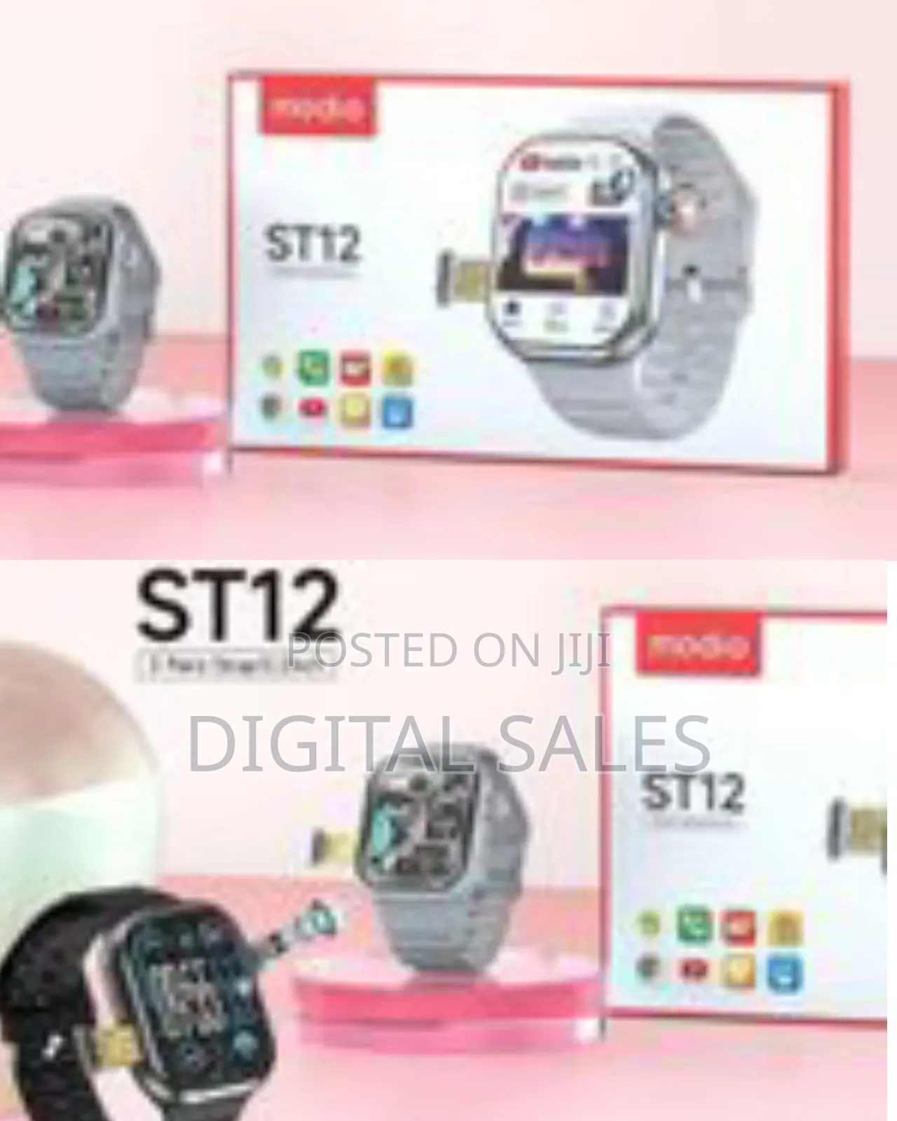 Modio St12 4g Network 2.2 Inch Smartwatch With 3 Pairs Strap Simcard
