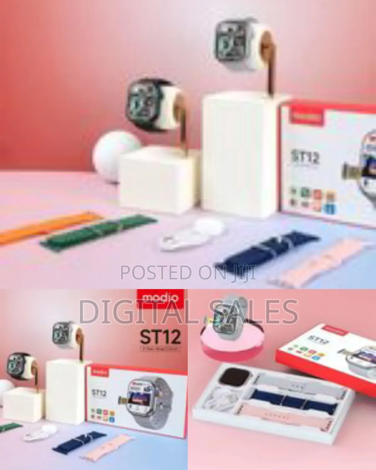 Modio St12 4g Network 2.2 Inch Smartwatch With 3 Pairs Strap Simcard