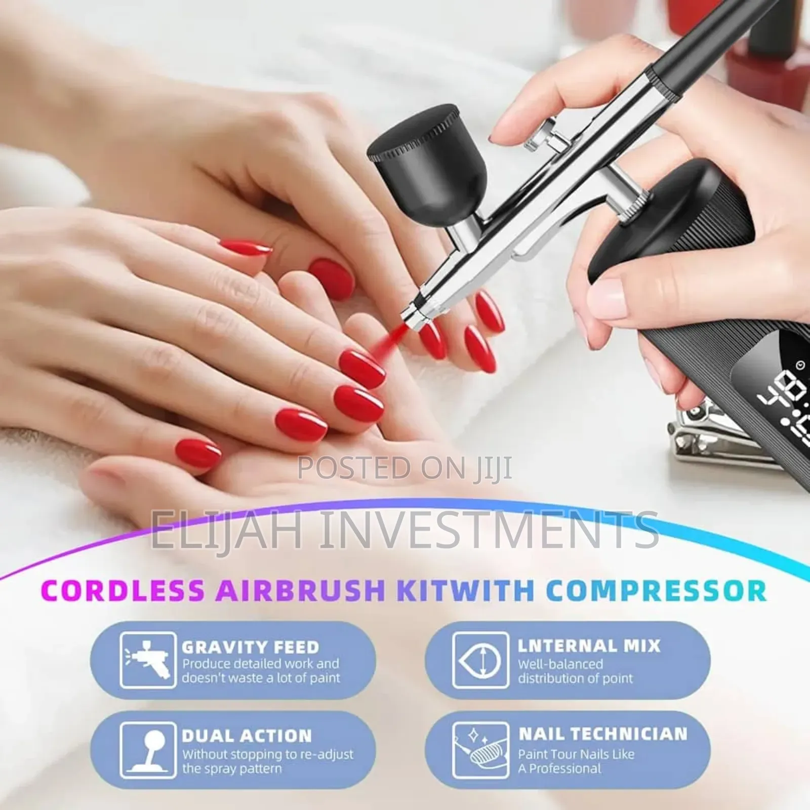 Rechargeable High-Pressure Airbrush Kit With Compressor