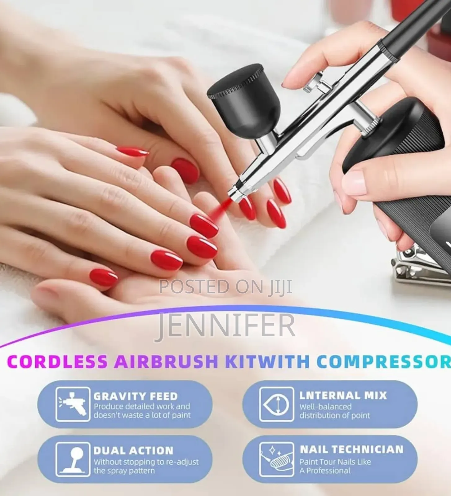 Rechargeable High-Pressure Airbrush Kit With Compressor