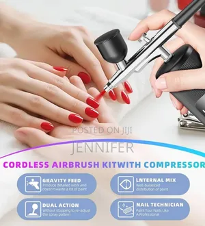 Rechargeable High-Pressure Airbrush Kit With Compressor