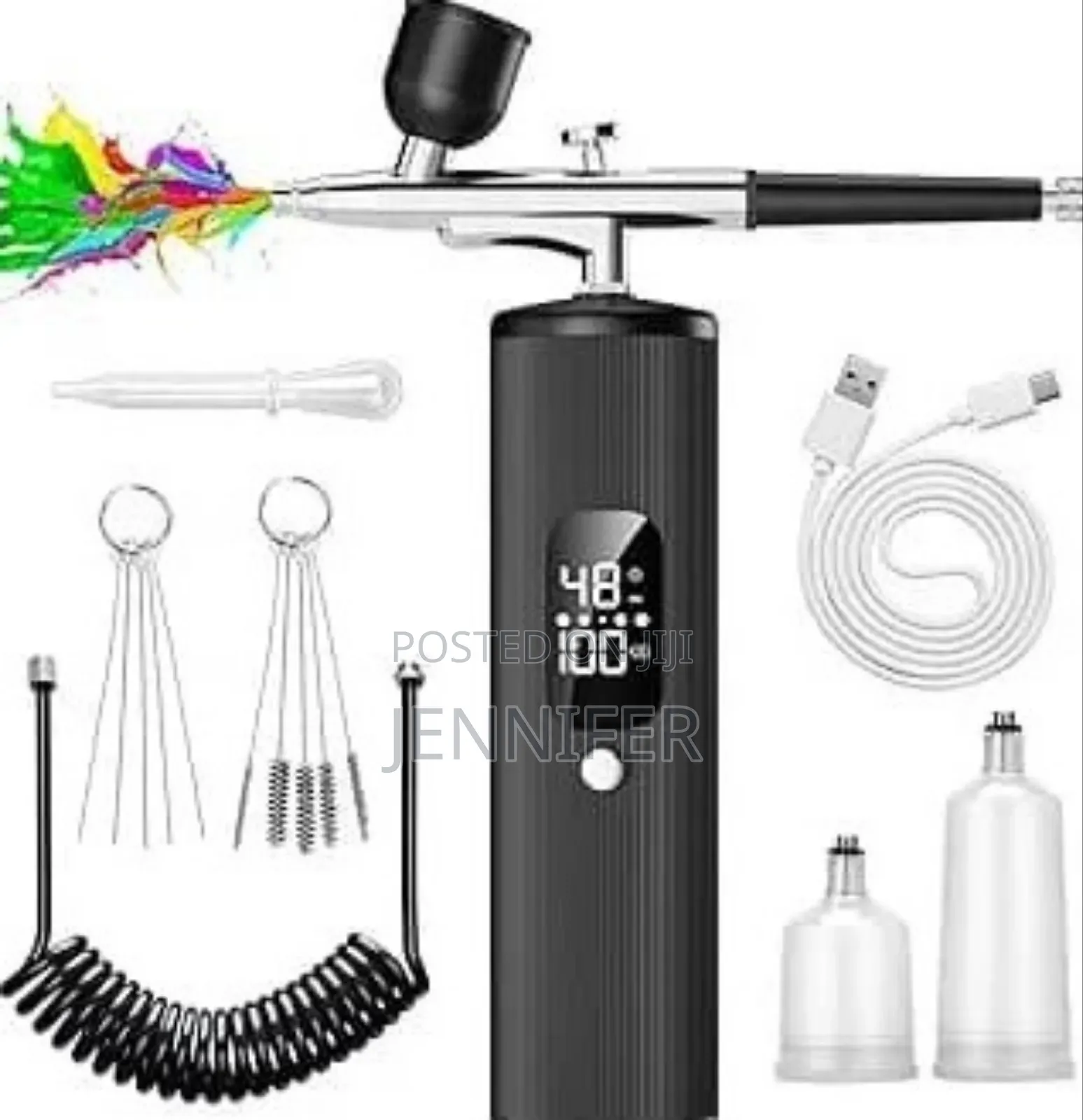 Rechargeable High-Pressure Airbrush Kit With Compressor