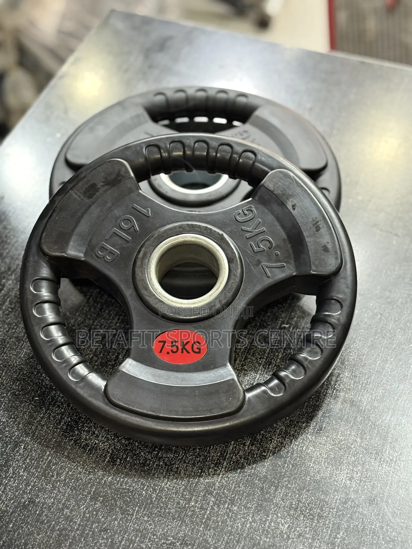 Rubber Plates 7.5 Kg Pair Big Hole