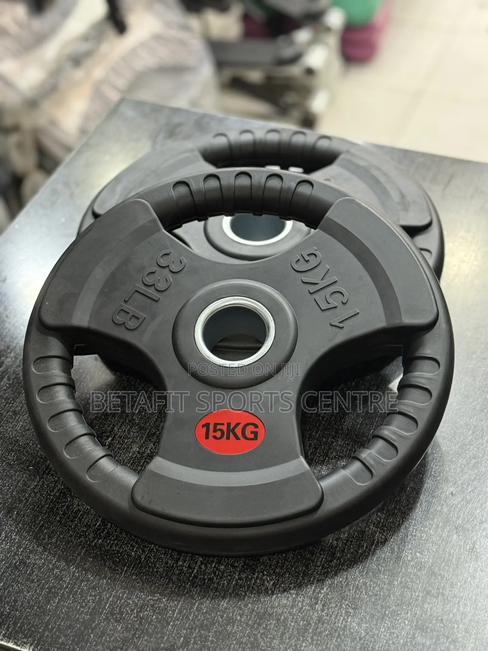 Rubber Plates 15 Kg Pair Big Hole