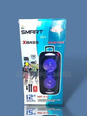 Smartplus Bt Speaker Mp-212 – Dual 12" Woofer Battery Speaker - Mic