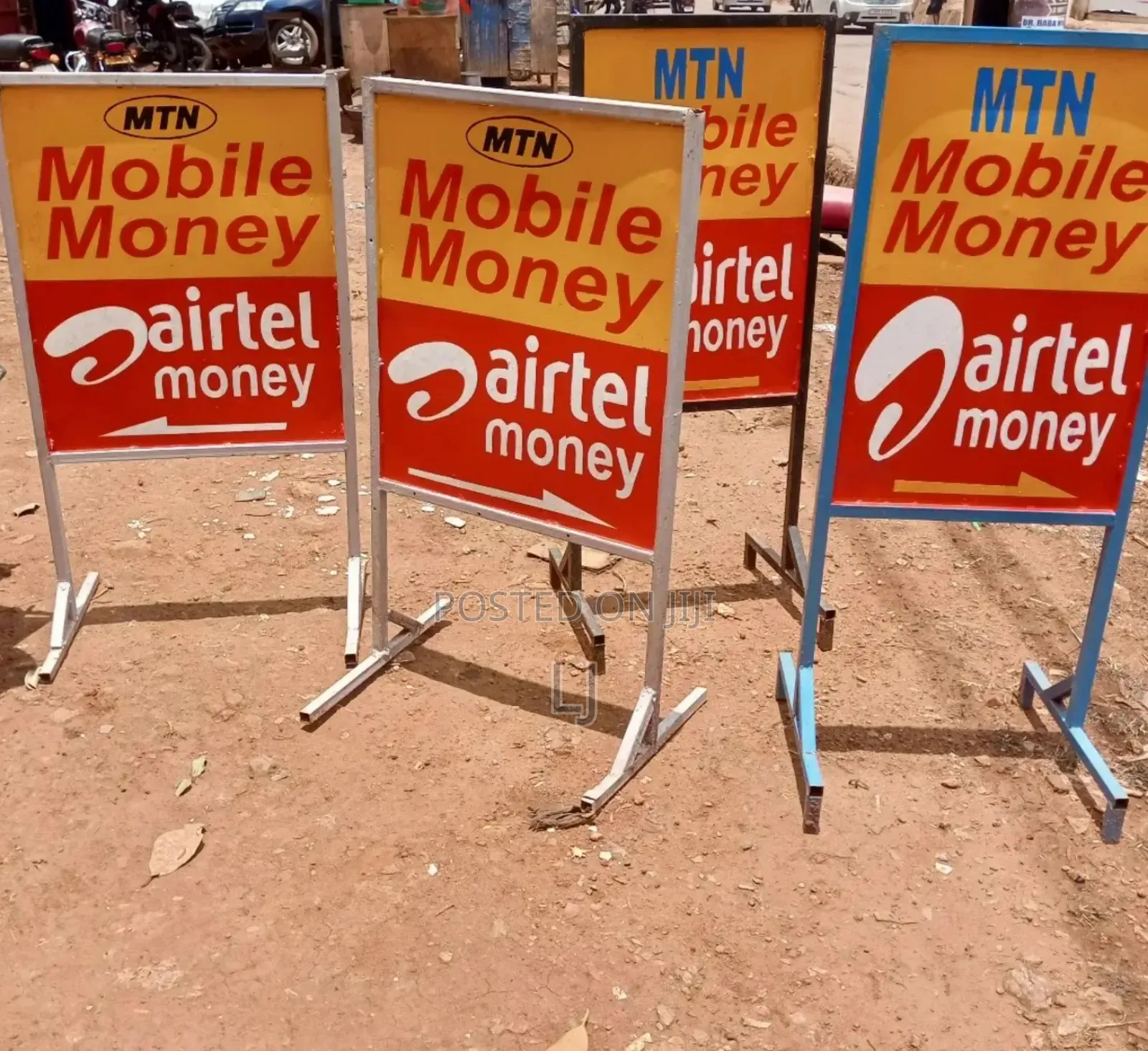 Mobile Money Sign Post (Metallic)
