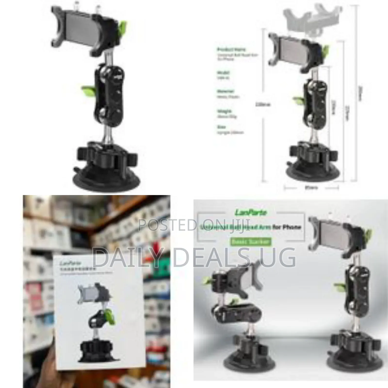 Lanparte Uba-01luniversal 360degree Rotating Ball Head Arm Car Suction