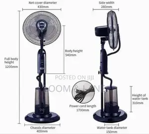 40cm Heavy Duty Pedestal Mist Fan