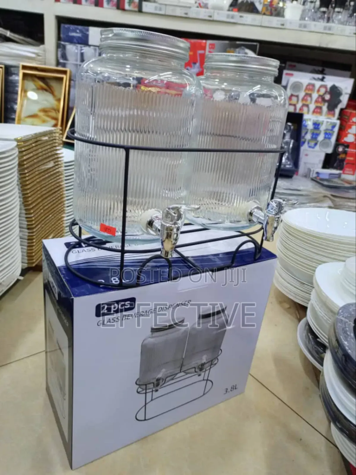 3.8 Litre Glass Beverage Dispenser With Stand
