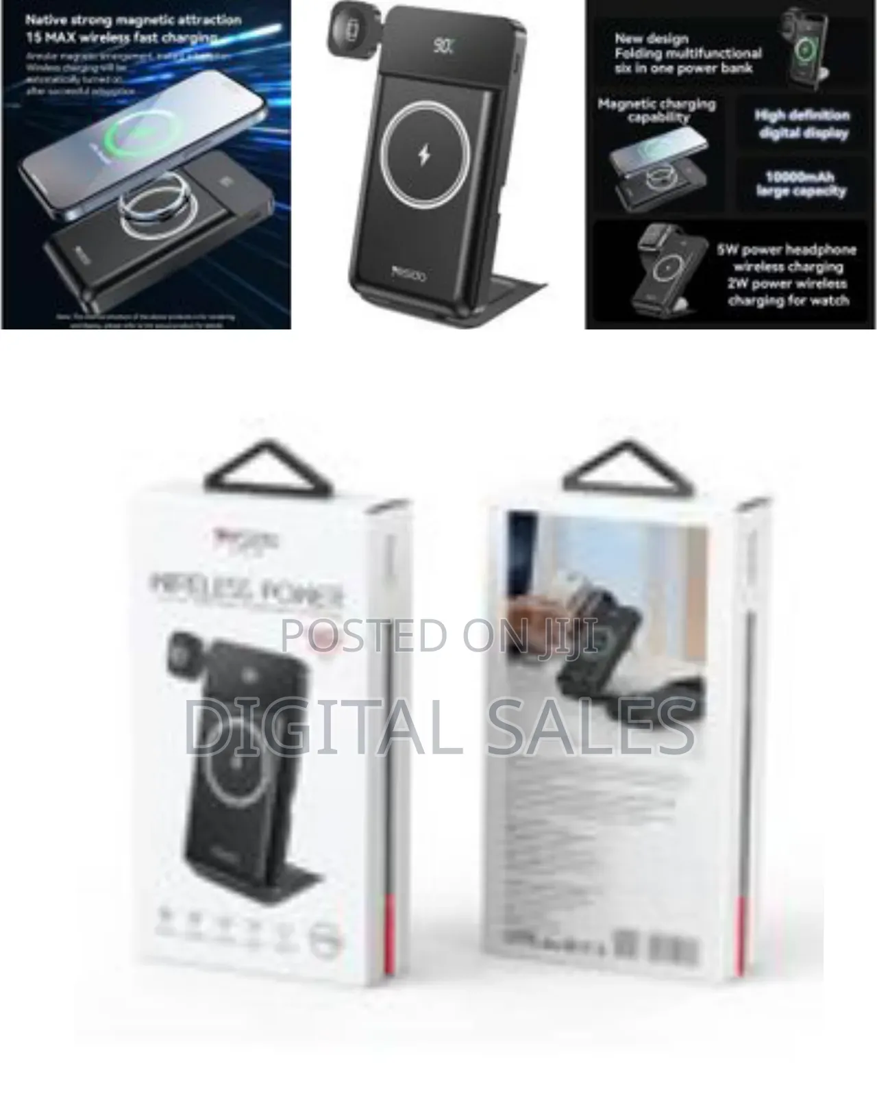Yesido 3 in 1 Yp69 10000mah Magnetic Charging Usb Type-C Functional