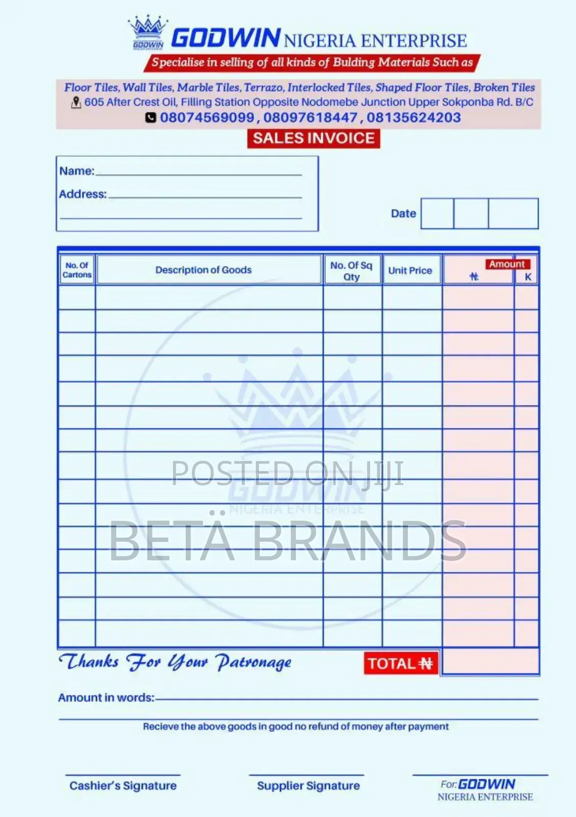 Receipt Books