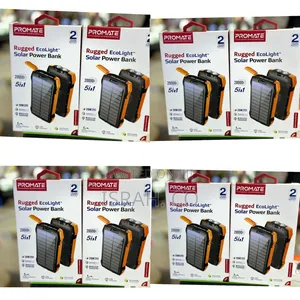 Promate (5 in 1) 20000mah Solar Power Bank.