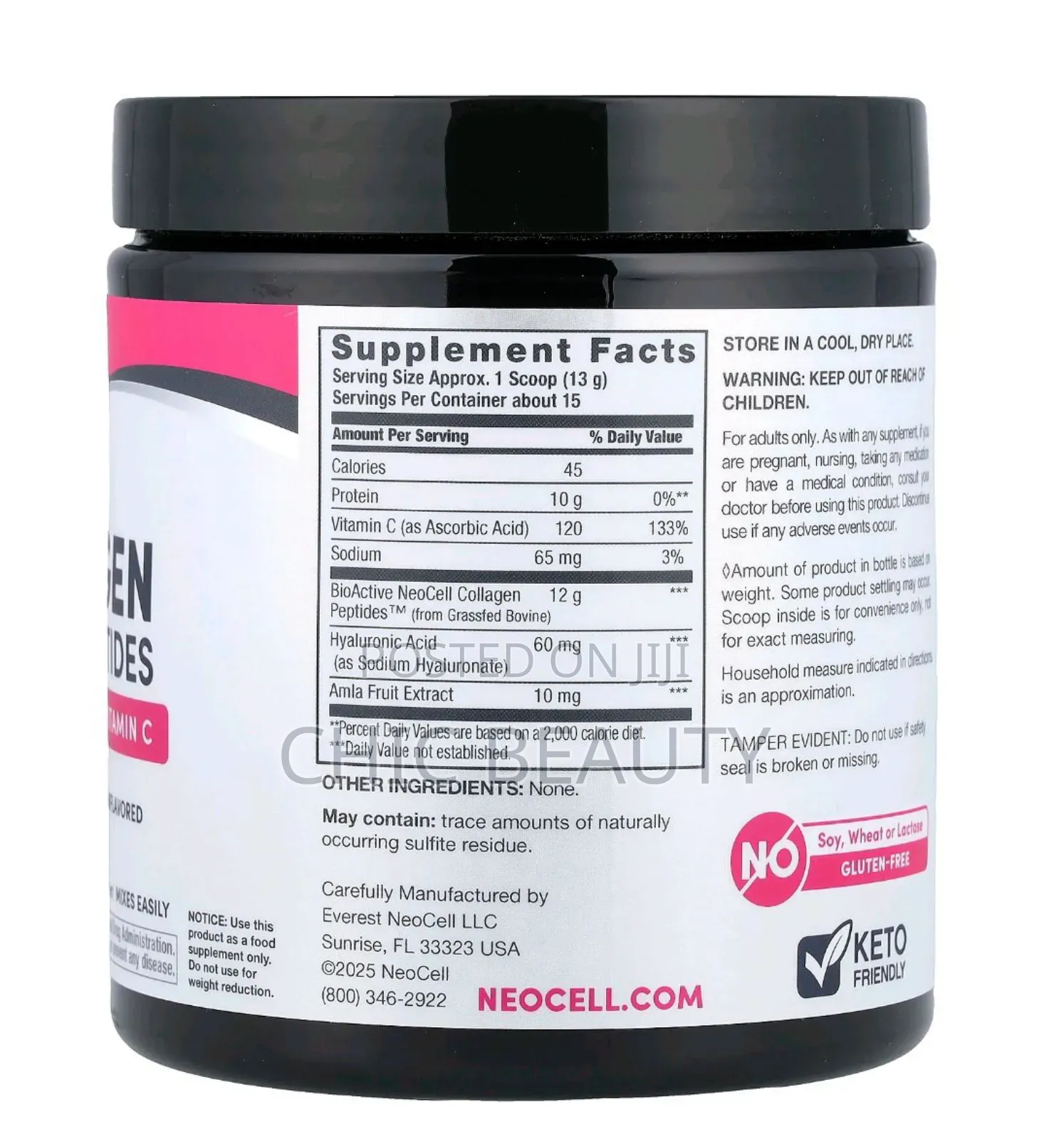 Neocell Advanced Collagen Peptides Hyaluronic Acid Vitamin C 195g
