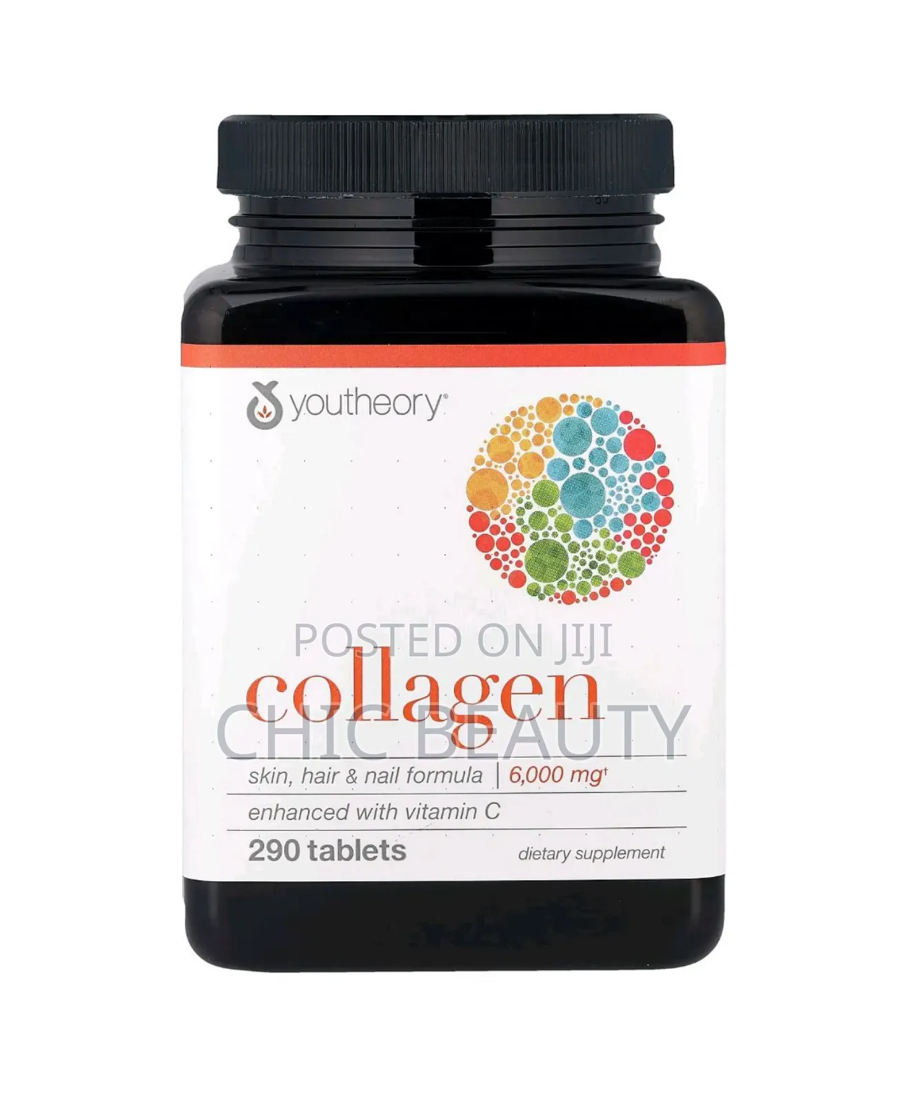 Youtheory Collagen for Skin, Hair, Nails, and Vitamin C 290 Tablets