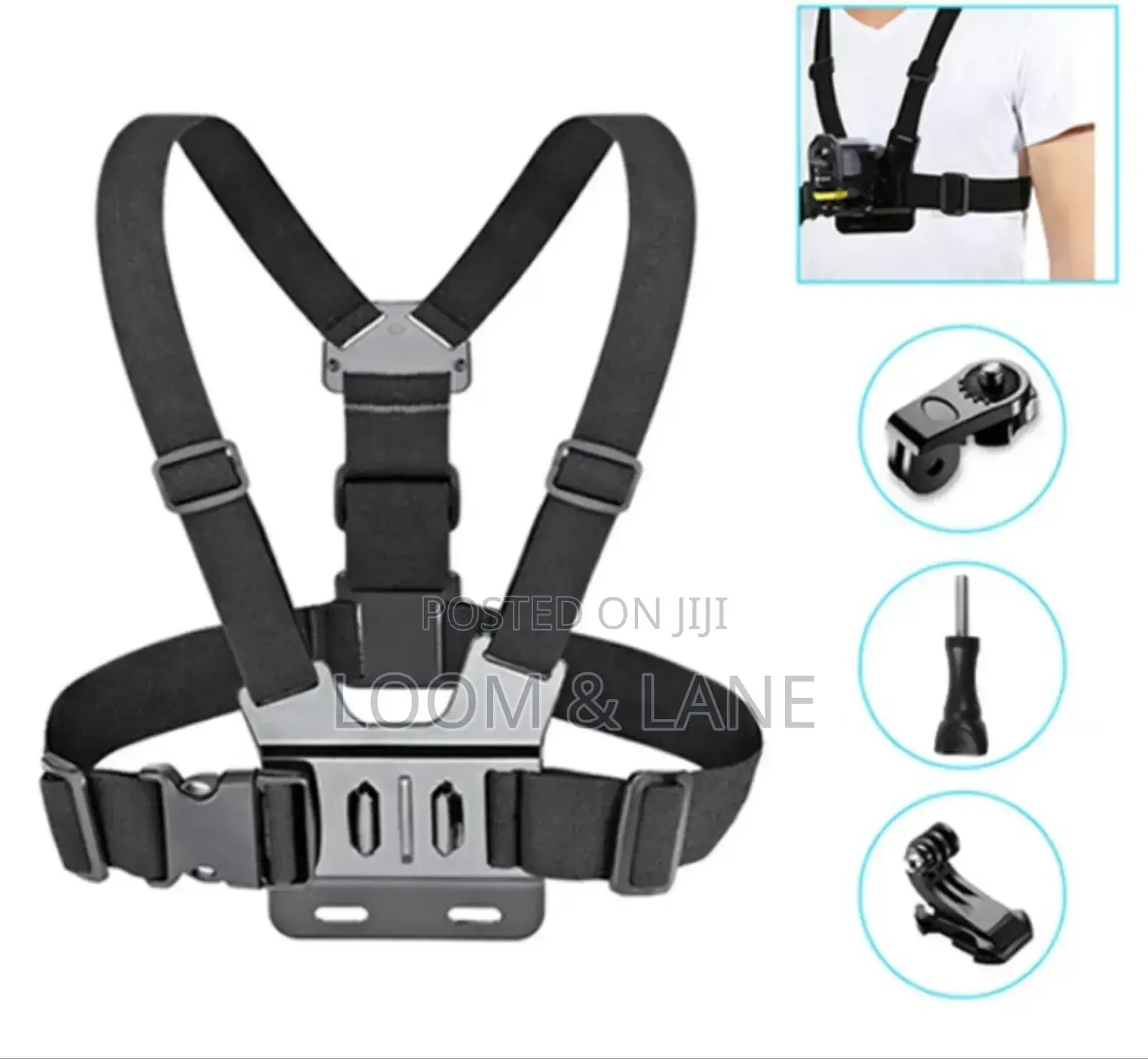 Chest Harness Mount Kit Designed for Action Cameras and Mobile Phones