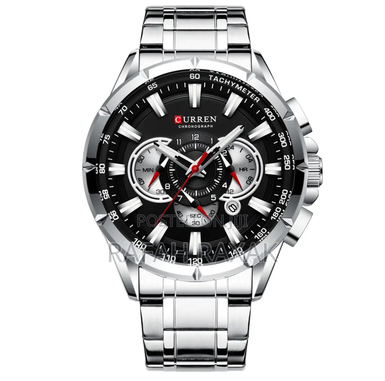 Original Men’S Silver Curren Chronograph Wrist Stainless Steel Watch