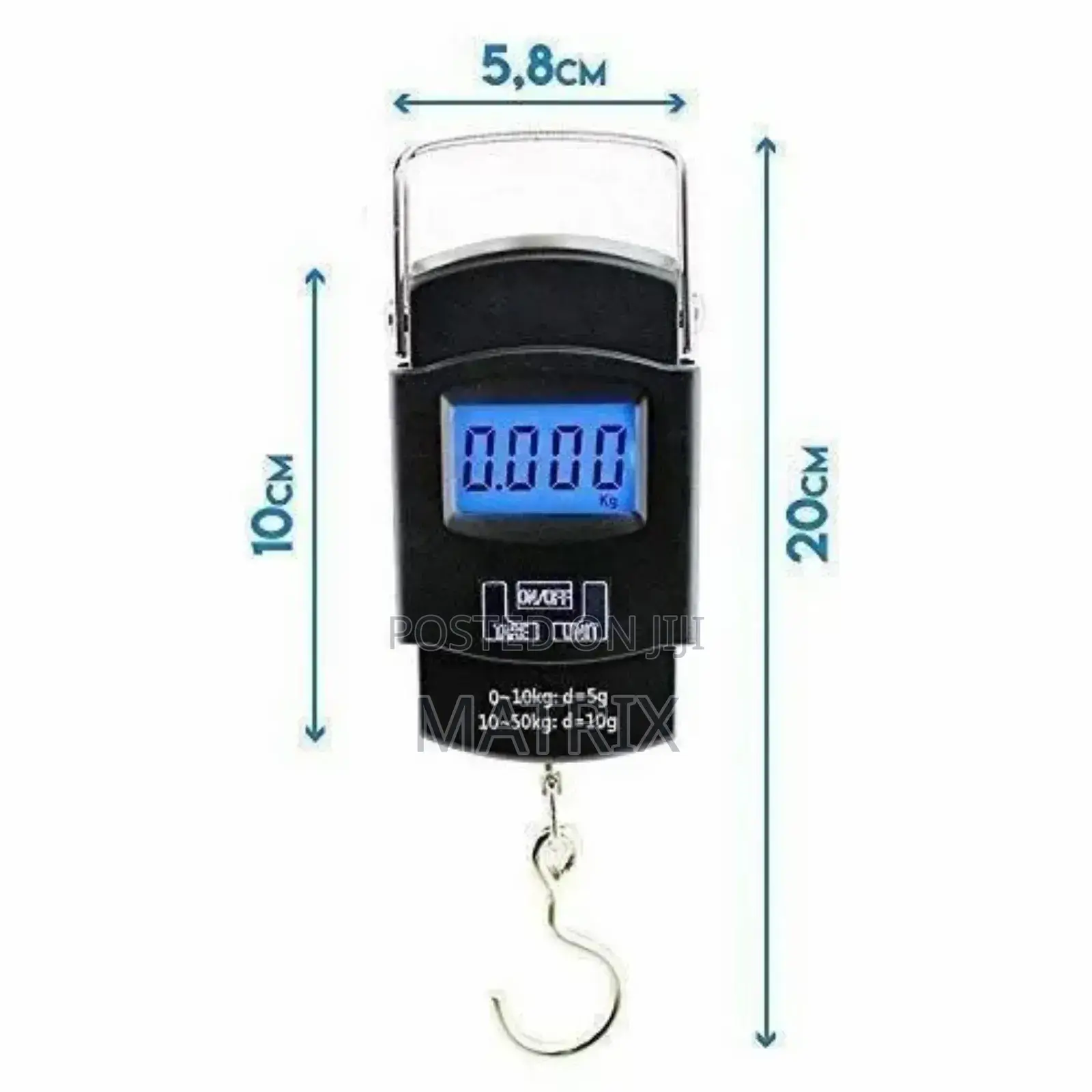 50kgs/50 Kg Digital Portable Weighing Scale - Black