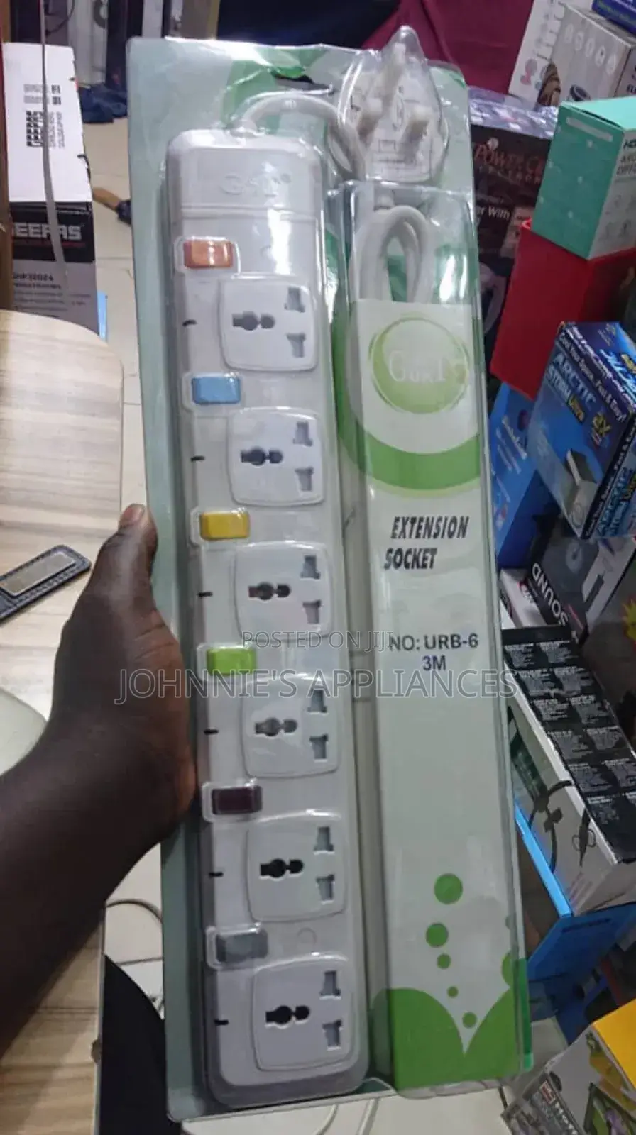 G$T Powerful Extension Socket 3m Wire 6 Ways