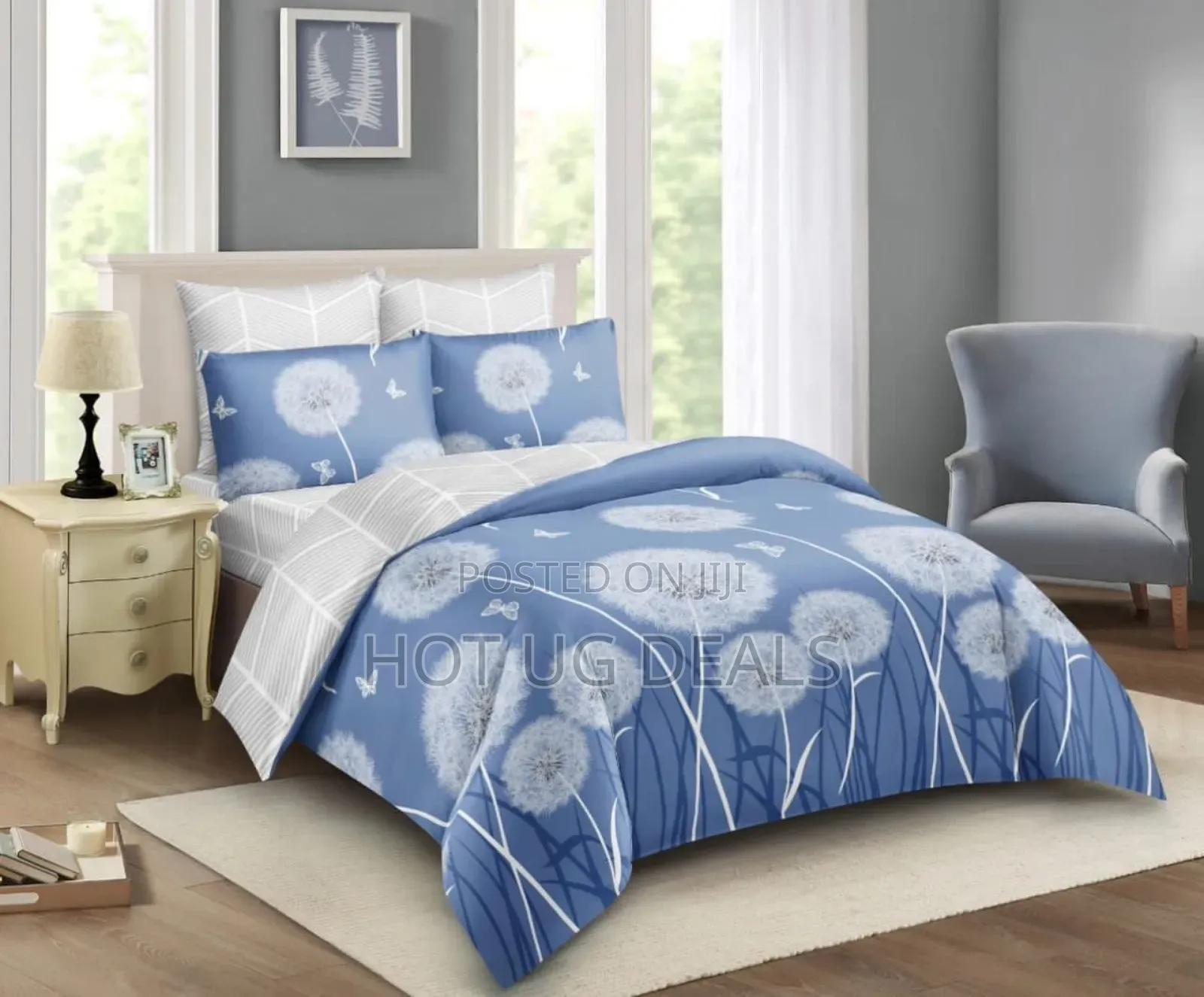5x6 4 Pcs Duvet Set With 1 Duvet 1 Bedsheet And 2 Pillowcase