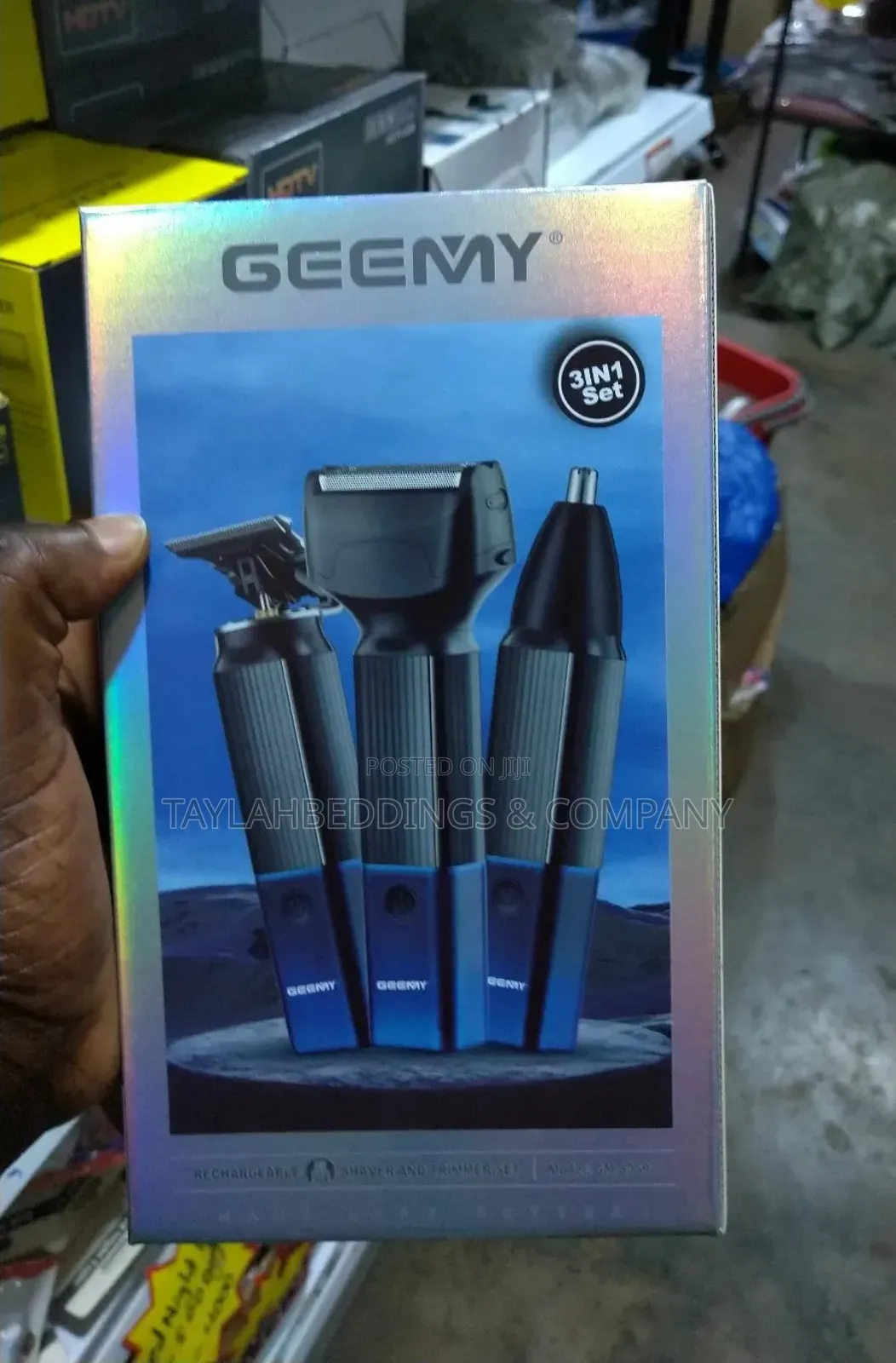Geemy Rechargeable Trimmer Potong Rambut Janggut 3in1 Hair Clipper