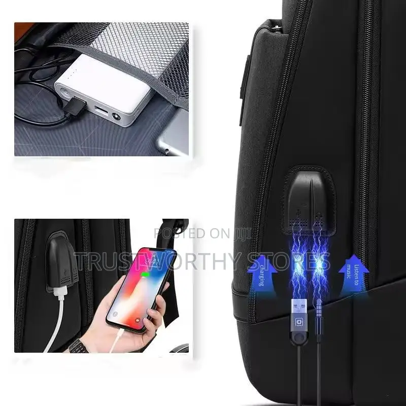 Black, Waterproof Laptop Backpack