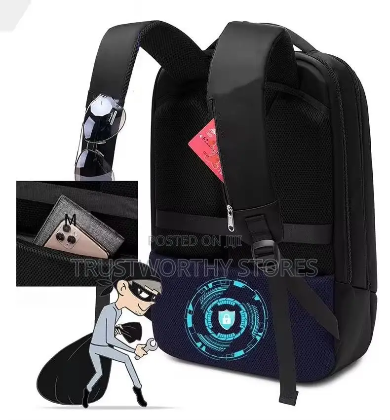Black, Waterproof Laptop Backpack