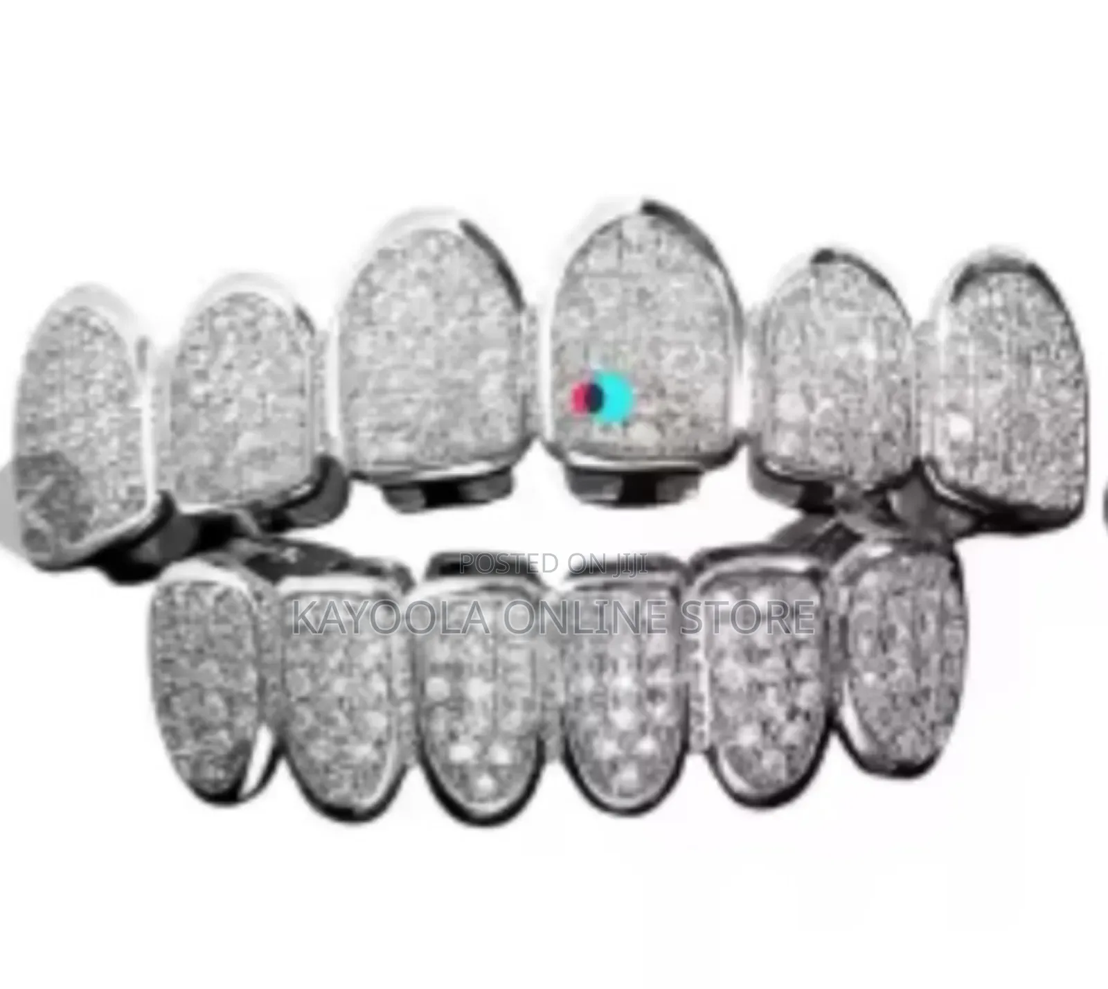 Teeth Grillz Set Silver Colured Fashion Jewellery