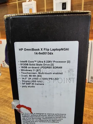 New Laptop HP OmniBook X Flip 14" 16GB Intel Core Ultra 5 SSD 512GB