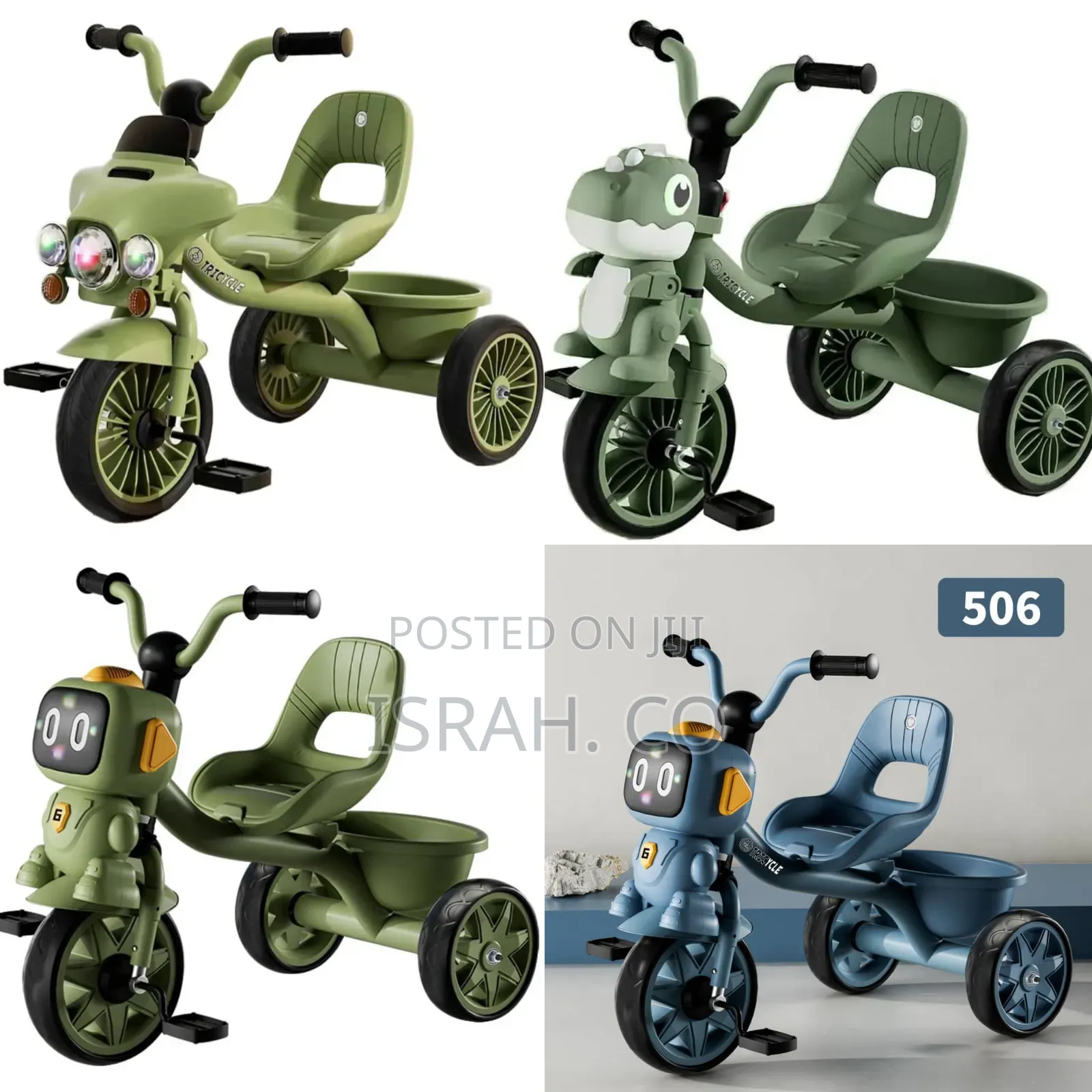 Green Kids Original 507 Tricycle Army Version .