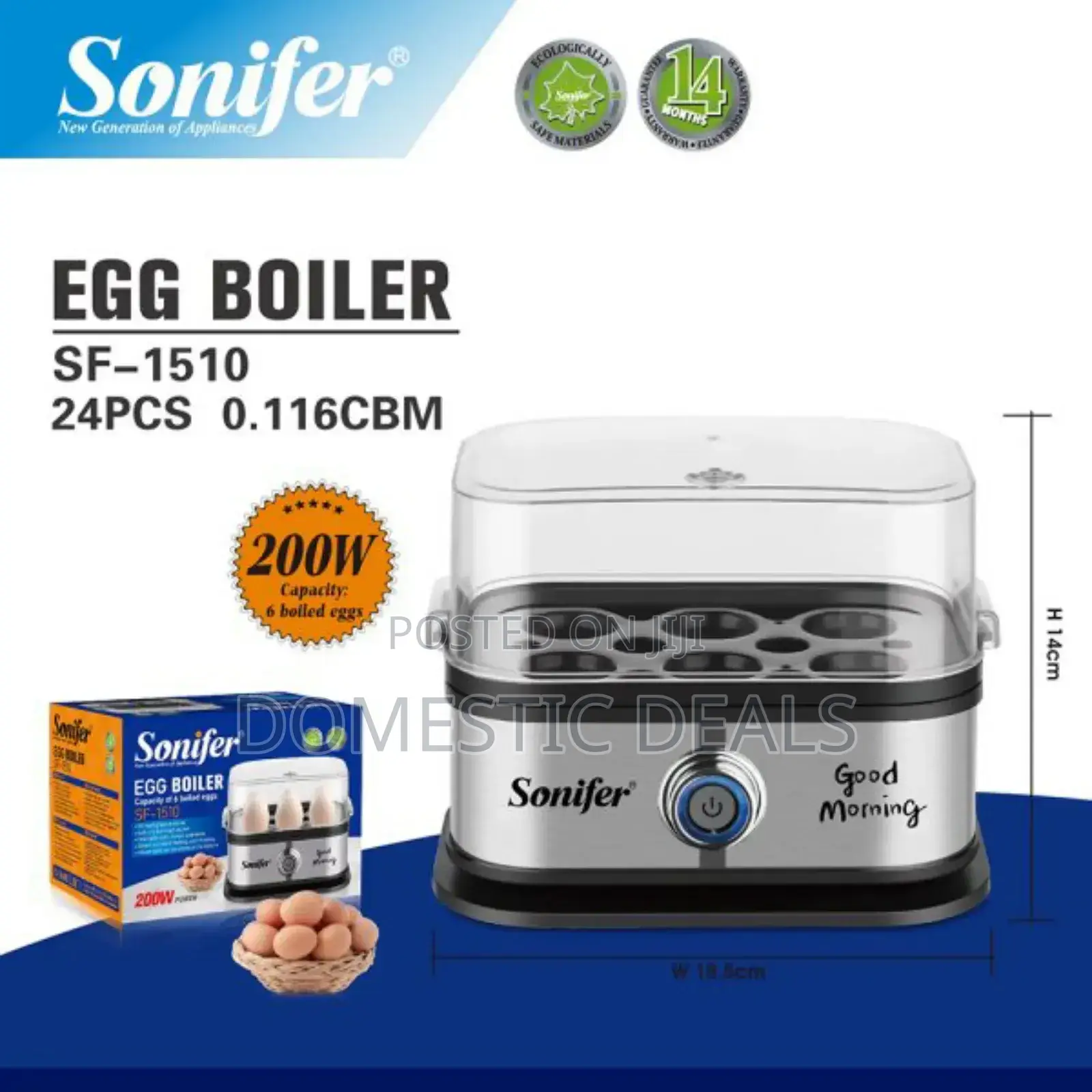 Sonifer Electric Egg Boiler 200w