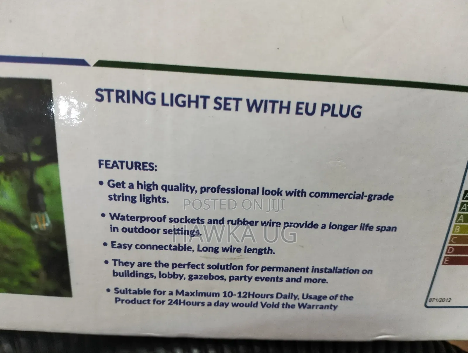 String Light Set With Eu Plug
