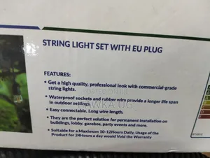 String Light Set With Eu Plug