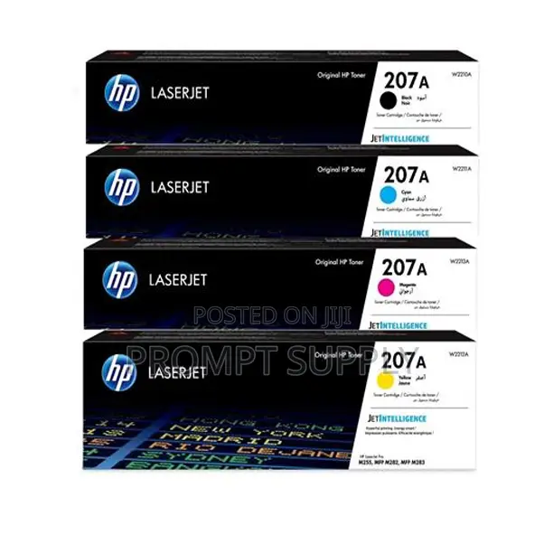 Hp 207a Original Toner Cartridges (W2210a, W2211a, W2212a, W2213a)