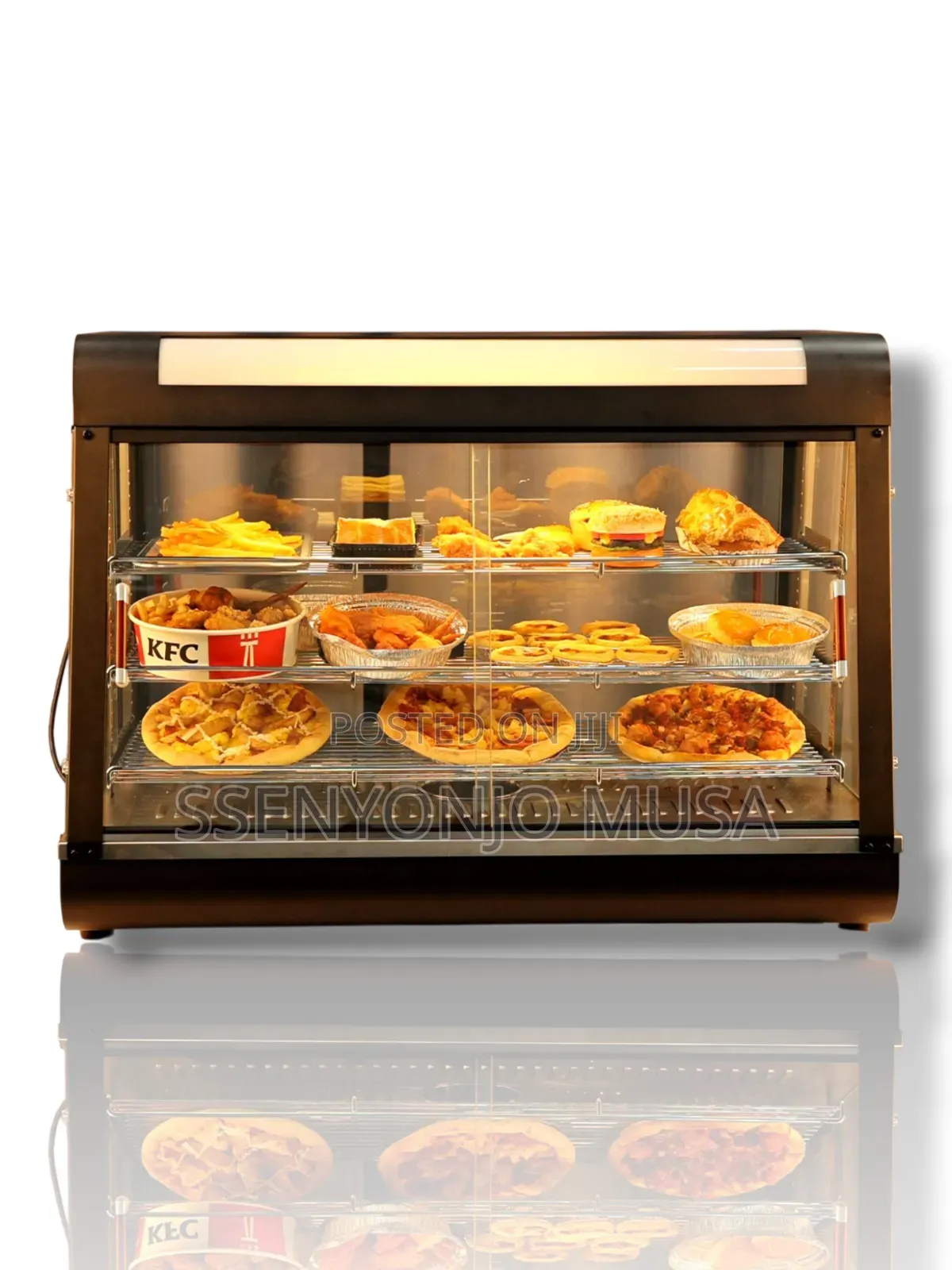 Restaurant Countertop 3-Tier Food Warmer Display Case With Led Light.