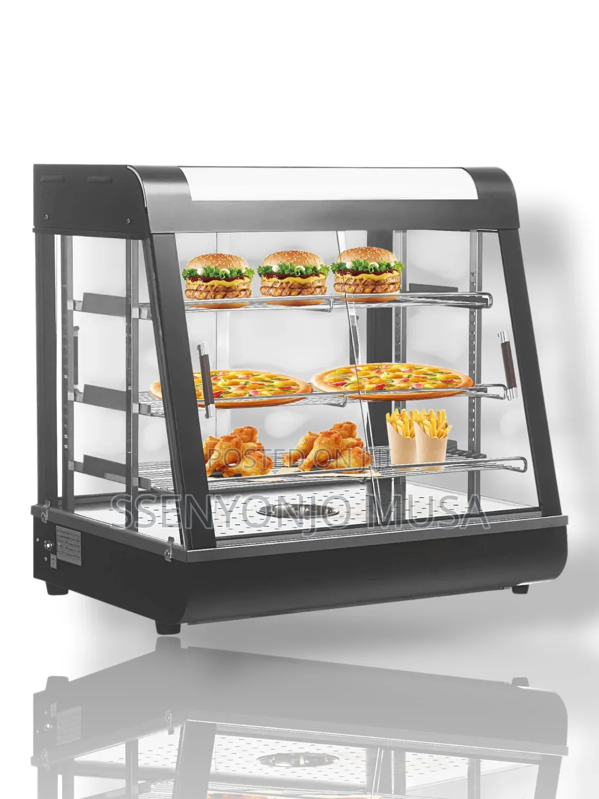Restaurant Countertop 3-Tier Food Warmer Display Case With Led Light.