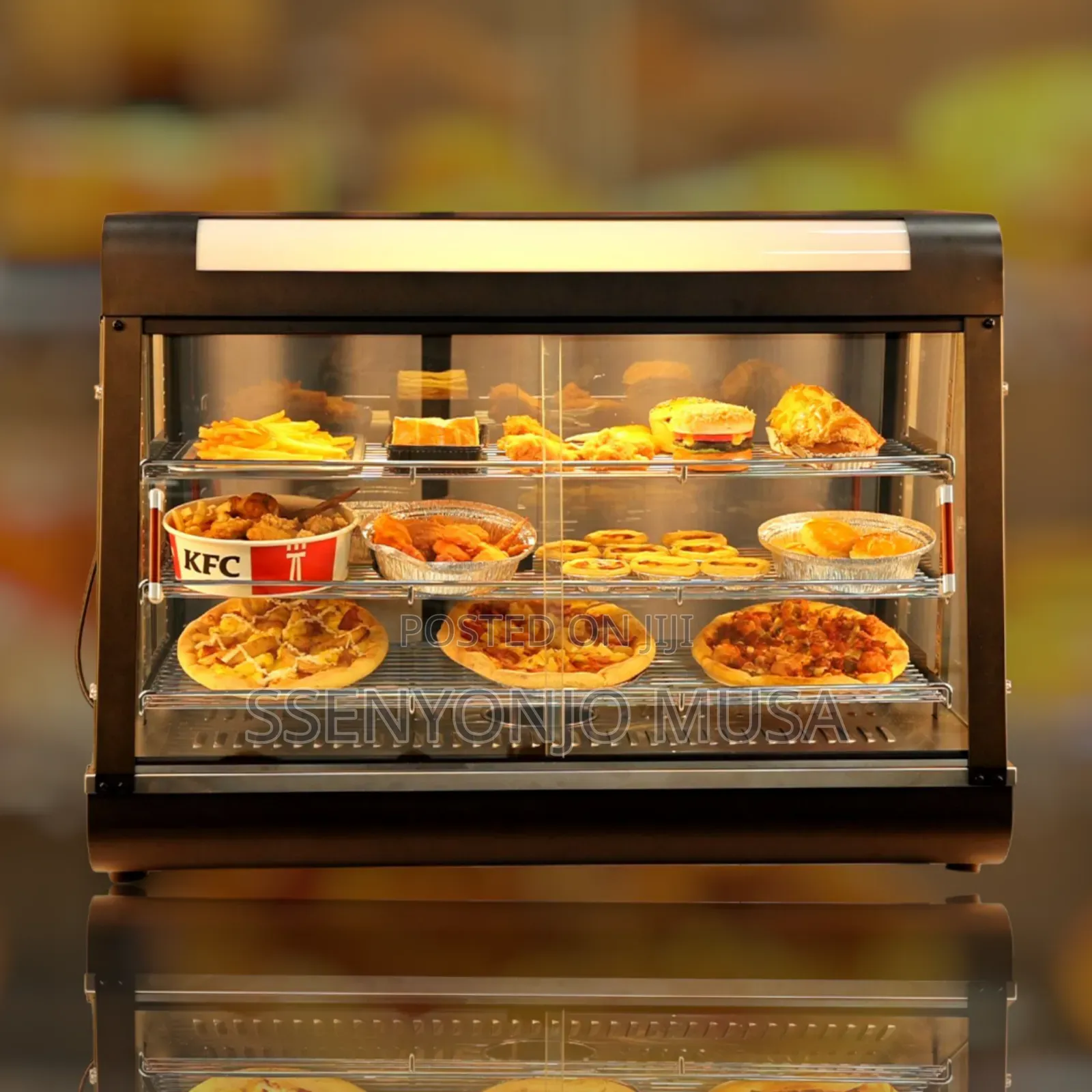 Restaurant Countertop 3-Tier Food Warmer Display Case With Led Light.