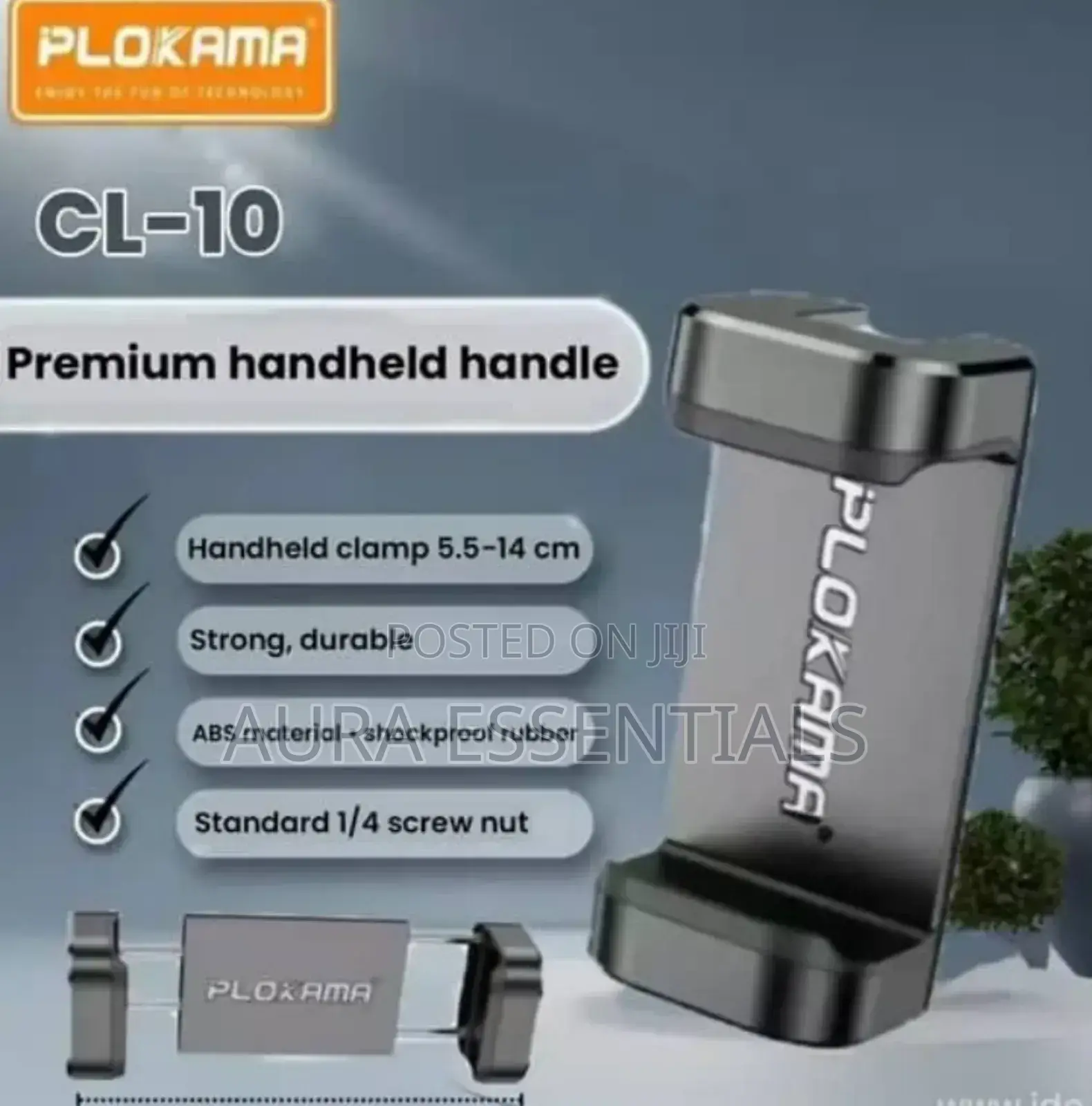 Plokama Cl-10 Double Pull Phone Clip For Tripods