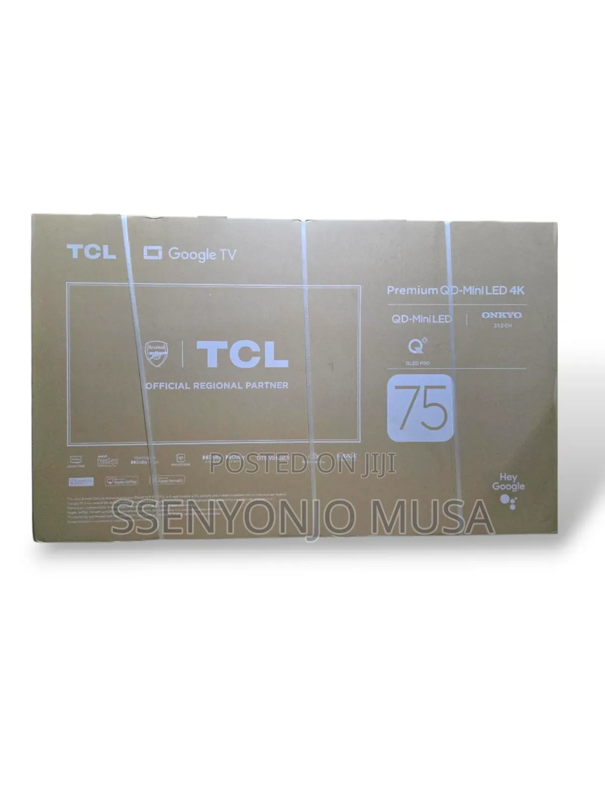 TCL 75" Qd-Mini Led HDR Smart Google Tv