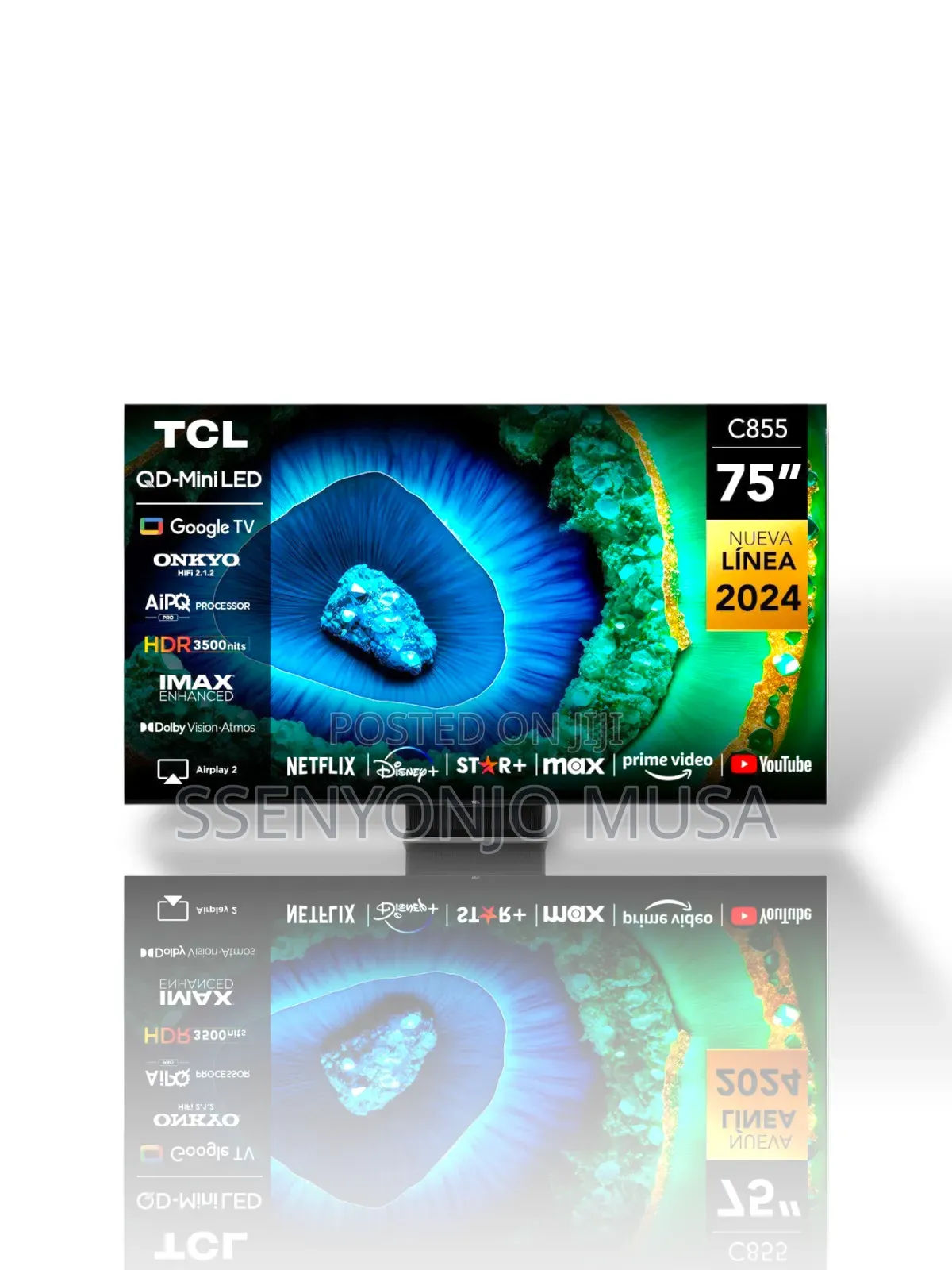 TCL 75" Qd-Mini Led HDR Smart Google Tv